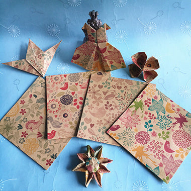 Ancient Floral Origami Paper