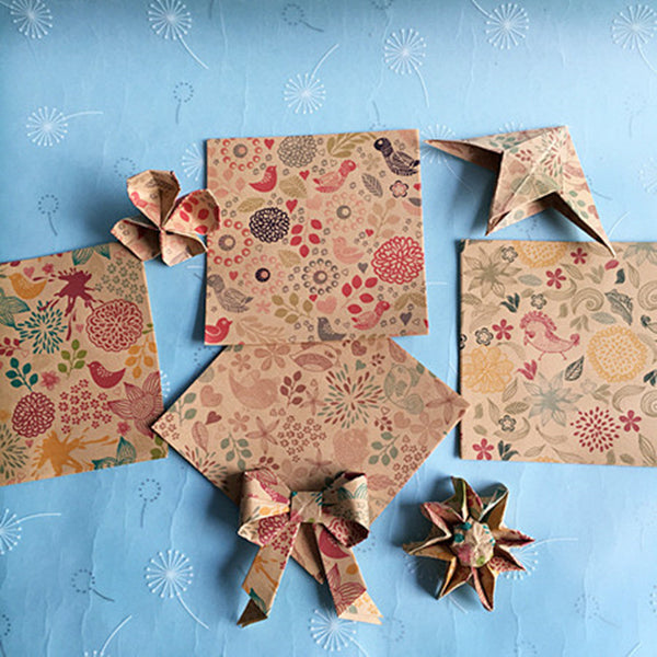 Ancient Floral Origami Paper