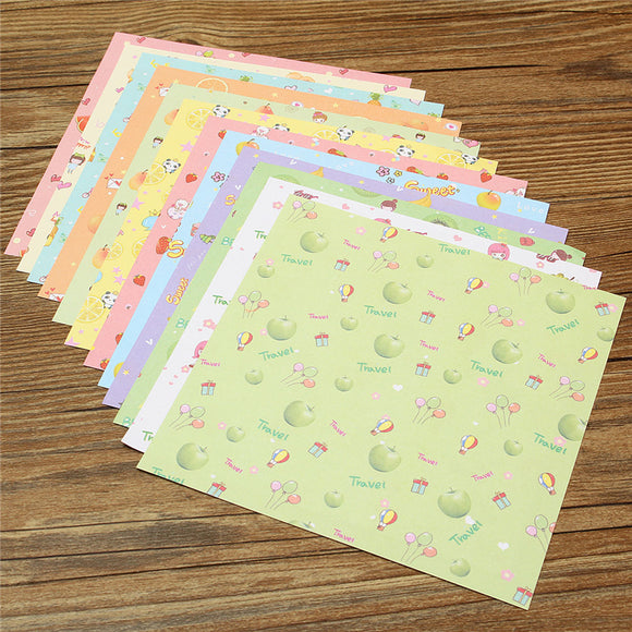 Cute Square Floral Origami Paper