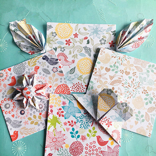 Ancient Floral Origami Paper
