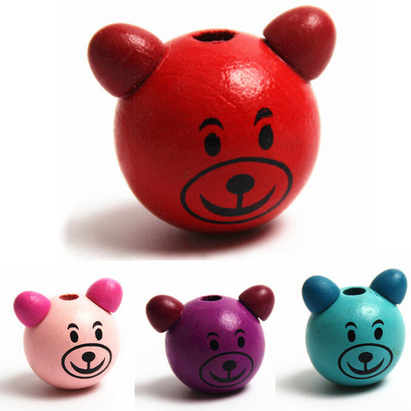 Cute Wooden Cartoon Beads