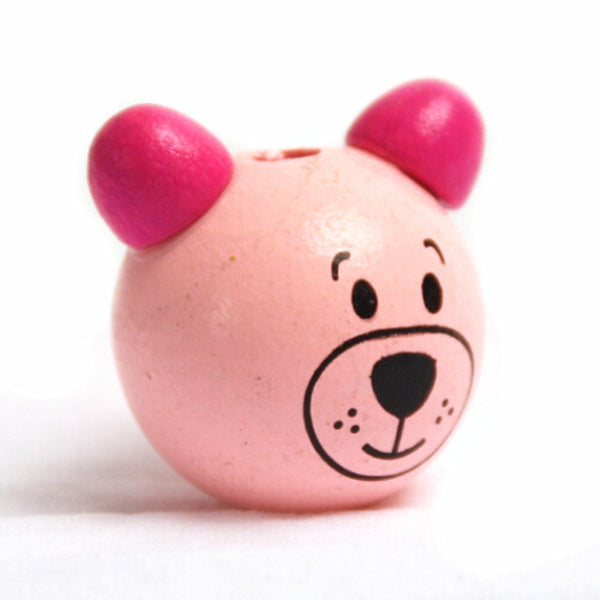 Cute Wooden Cartoon Beads