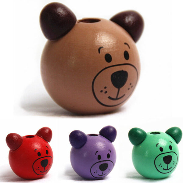Cute Wooden Cartoon Beads