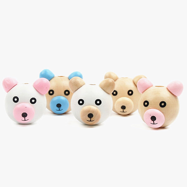 Cute Wooden Cartoon Beads