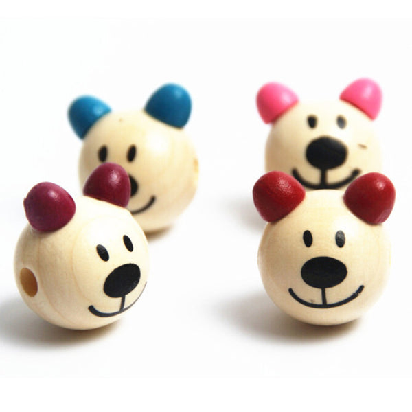 Cute Wooden Cartoon Beads